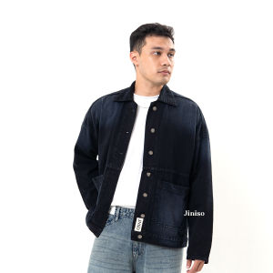 JINISO - Pria Oversize Jaket Jeans