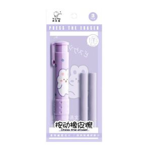 office eraser Push type cartoon pencil eraser student rubber