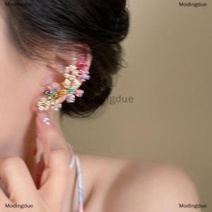 [COD] Modingdue Romantic Colorful Zircon Flower Earrings For Women Girls Fashion Sweet Waterdrop Flower Earrings Exquisite Party Jewelry Gifts