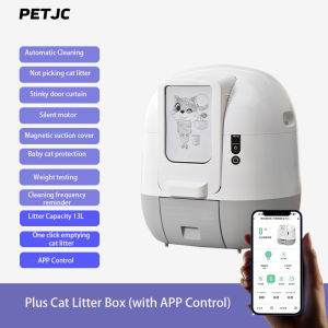 Automatic Cat Litter Box Self Cleaning Cats Sandbox Tandas Kucing Automatik (Self-Cleaning | App Control | Multiple Cats | Anti-splash Shovel | Appliances) 智能貓砂盆