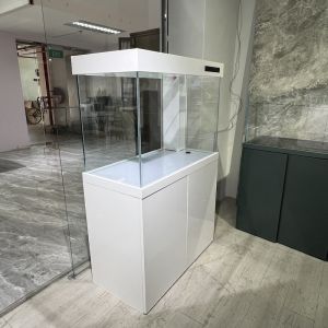 Fish Tank with Sump Tank Bottom Filter 100x50x75cm | Full Set Aquarium with Pump & LED Lighting