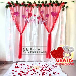 Dekorasi Backdrop Lamaran Nyatakan Cinta Couple Melamar Kejutan Romantis Proposed Pasangan Paket Mulia Marry Me