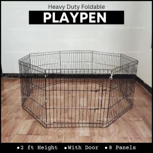 2 ft Dog Playpen Foldable 8 Panels with Free Lock