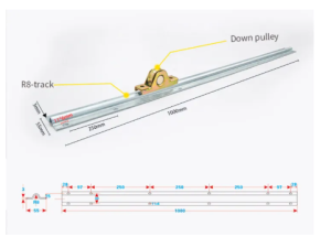 Stainless Steel 1M/PC R8/R10/DV Sliding Gate Rail Track Hardware U Groove Ground Tracks Rails