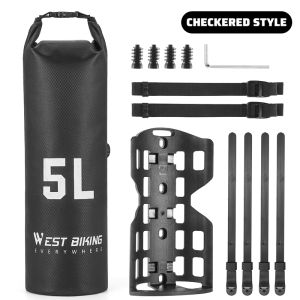 WEST BIKING Portable Bicycle Fork Bag 5L Large capacity  MTB Road Bike E-Bike  Scooters etc Fully Waterproof Material  Storage Durable Bicycle bag