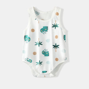 Modal Natural Fabric Summer Baby Bodysuit Vest Style Sleeveless Crawling Outfit for Kids Soft Skin-Friendly Cool & Breathable Healthy & Safe.