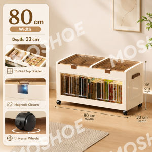 MOSHOE Multi-Layer Storage Cabinet with Wheels for Socks Underwear Clothes Toys Snacks Toiletries Bedroom Home Organizer