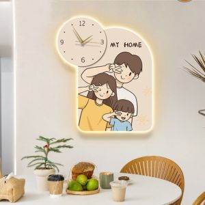 Đồng Hồ Treo Tường Đồng Hồ My Home Tích Hợp Điện Led Có Điều Khiển Từ Xa