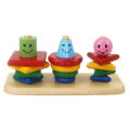 Bộ xếp hình 3 trụ, Đồ chơi gỗ Winwintoys. 