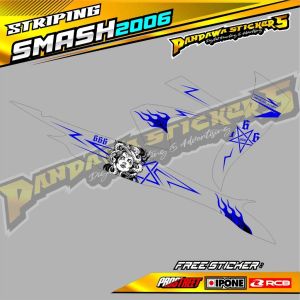 Striping Stiker Smash 110 Old Desain Medusa Varian Warna Bahan Maxdecal - SSMSH-UV - GSI