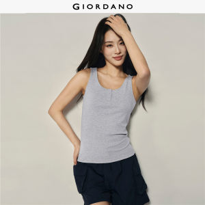 Giordano Korea Collection Womens 2-Button Henley Tank Top 05326536