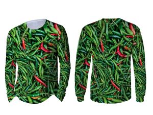 Kaos Jersey Cabe Ijo Lengan Panjang Full Printing desain Sayur Balap Pria Wanita Premium