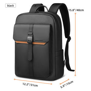 HK Fashion Flap Business Backpack for Men Waterproof 15.6 inch Laptop Backpack Multiple Pockets Casual Daypack for Work School Bag2026