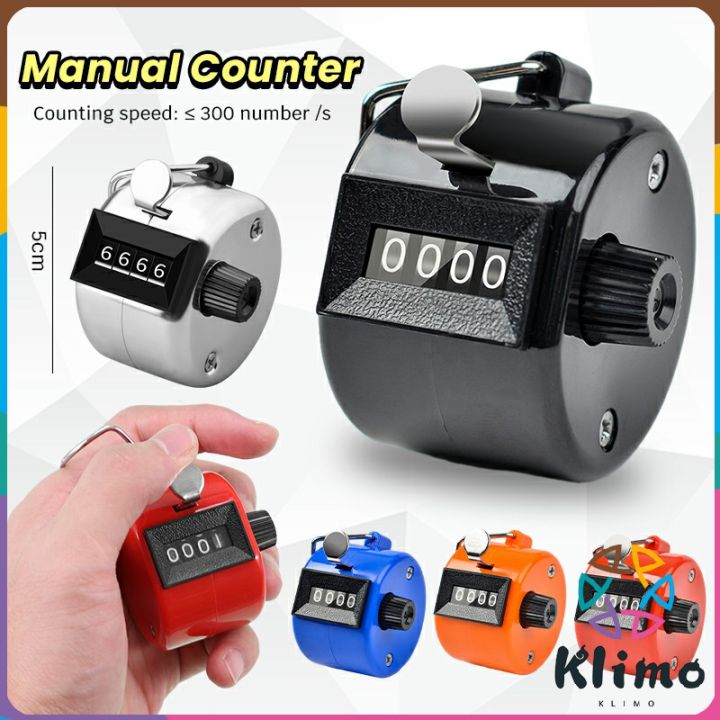 KLIMO Mini Digital Hand Tally Counter 4 Digit Number Colorful Counting ...