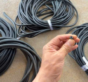 2 mét dây thun ống 8mm lỗ 4mm siêu đàn hồi màu đen