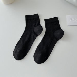 [Free Shipping] Ballet-style solid color short socks summer thin socks for women refreshing and breathable mesh short socks to pair with sandals white womens socks
