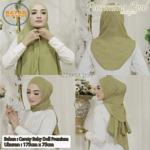 Hijab Pashmina Oval / Jilbab Pashmina belakang oval / Kerudung Belakang oval Warna Terlengkap