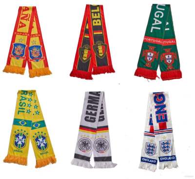 XY CL33 22/23 World Cup France England Belgium Brazil Argentina Portugal Italy Football Fans Scarf W