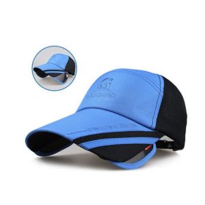 RGFV UV Protection Stretchable Widen Brim Hat Mesh Breathable Waterproof Mens Sunshade Cap Sun Hat Lightweight Long Visor Baseball Cap Summer