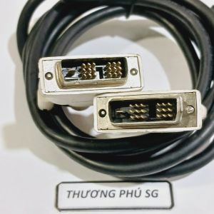 Cáp DVI / Cáp 2 đầu DVI - D (Chuẩn 24 + 1 Kim) - Cáp dài 1.5M (ZIN 2 đầu Trắng)