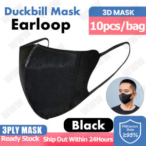 Duckbill face mask 50pcs mask hijab face 3ply Malaysia Earloop for Adult Mask 6D breathable protective mask