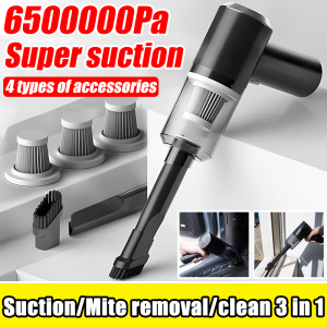 3 in 1 Wireless Portable Vacuum Cleaner 650000PA Vacuuming Blowing Suction Inflating Multifunctional Mini Household Mite Cleaner Household Multi Use Handheld Corded Floor Cleaner For Home Car Strong Sucking