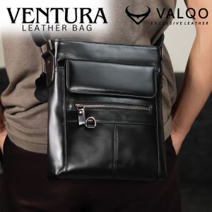 VALQO VENTURA Tas Kulit Sapi Selempang Slingbag Cowok Pria Laki-Laki