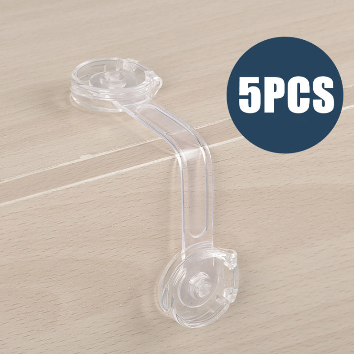 1/5 Pcs Multipurpose Portable Transparent Child Safety Lock Baby Drawer