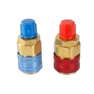 Van Nạp Ga Điều Hòa Ô Tô - Cao Áp & Hạ Áp Đầu Nối Nhanh R134a - Dùng Cho Xe Hơi