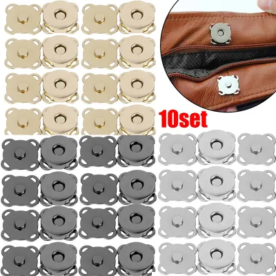10Sets Bags Magnetic Snap Button Fasteners Clasps Buttons Handbag Purse Wallet Craft Bags Parts Mini Adsorption Buckle
