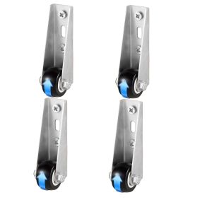 1/4Pcs Heavy Duty Steel Metal Roller Wheels for Sliding Door Durable Flatbed Cart Trolley Wheels with Screws Push Cart Wheel Trolley Labor-saving Caster Wheels for Furniture Moving Multifunctional Heavy Duty Metal Wheels