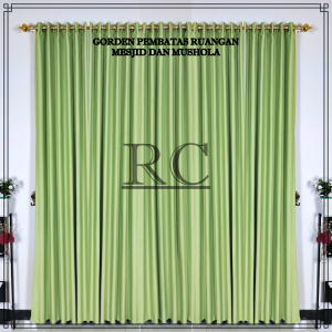 Gorden Sekat Pembatas Ruangan Mesjid Mushola Model Smokring Bahan Blackout 90% Tebal