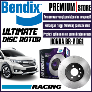 Original Bendix Ultimate+ Front Set Disc Rotor - Honda BR-V DG1 2016 BR488 ULT+