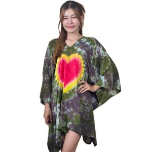 รหัส B2 เสื้อมัดย้อมปีกค้างคาว ใส่ได้อก32-64 นิ้ว ยาว33นิ้ว