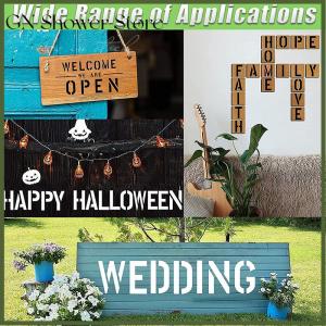 [GN Store] 42 PCS Letter Stencils 3 Inch Interlocking Craft Stencils Kit Reusable Plastic Alphabet Templates