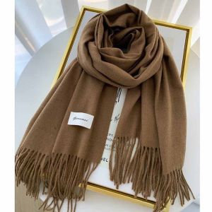 GERUNSI Khăn choàng cashmere Geren Si mùa thu đông màu sắc đồng ấm áp đa năng dày dặn khăn choàng đôi