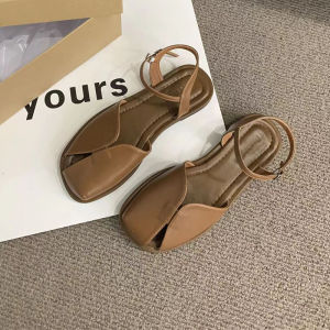 IELGY baotou sandals womens all-match Korean version of Mori retro fairy style soft-soled Roman shoes