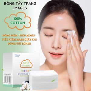 100 miếng Bông đắp toner lotion mask Images100% Bông Tự Nhiên an toàn cho da 1 lớp mềm mịn dùng đắp toner an toàn cho da thấm giữ nước tốt không bai xù-Misa