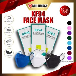 Multiplex KF94 mask 10pcs non Medical mask K94 face mask Made in Korea KF94 Face Mask 4 Layer Protective Unobstructed Breathing Mask