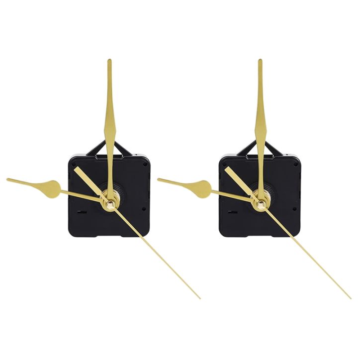 2 Pack Silent Quartz Clock Movement Silent Clock Mechanism Long Shaft ...