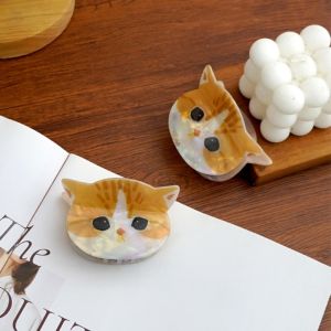 GVDBHFD Acetic Acid Acetate Mofusand Hair Claw Kitty Non-slip Shark Cat Hair Clip Hairpin Anime Ginger Cat Crab Clip Hair Styling Accessory