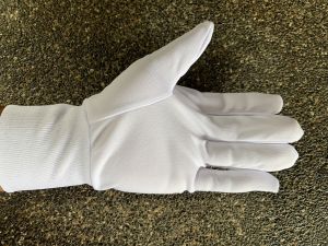 ถุงมือสีขาว ถุงมือเชียร์กีฬา งาน รปภ.(12คู่/209.-)