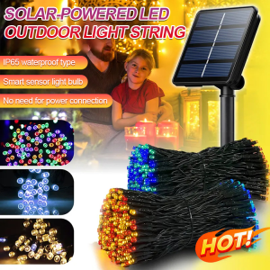Outdoor Super Waterproof Dark Green String Lights Christmas Solar Outdoor Waterproof Colorful Lights/Christmas Outdoor Super Waterproof Solar Light Dark Green Colorful Light String