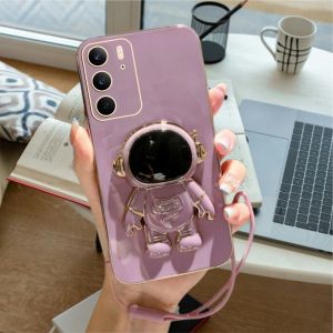 Soft Case Realme C75 C75X C71 C73 Astronot Stand Premium Free Tali Lanyard