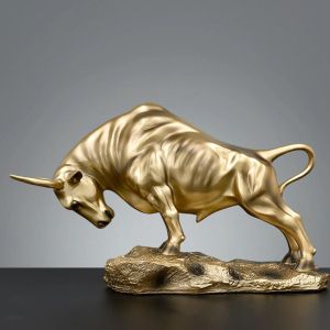 Dekorasi Pajangan Patung Banteng Wall Street Amerika Lambang Kesuksesan Mewah Dekorasi Kreatif Ruangan Rumah Meja Kantor Studio Hadiah Gift Suvenir