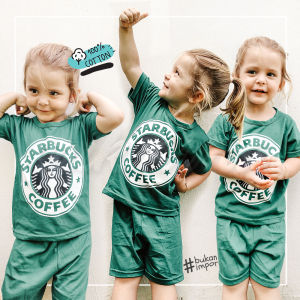 ❤️ setelan anak set bayi cowo cewe 1y 2y 3y kopi starbucks lucu ❤️