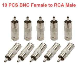 Grosir 10pcs Konektor BNC Female to RCA Male JACK RCA DRAT adapter For Kamera CCTV Kabel ke NVR DVR