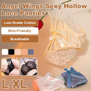 Comfortable Fit Lace Panties Triangle Pants Elegant And Charming Bow Tie Cotton Pure Desire Breathable Womens Panties Delicate And Fragile Hollow Lace Panties High Elasticity