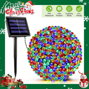 Solar christmas lights outdoor waterproof 20/50/100 Led String Lights 5M 7M 12M Garland Festoon Fairy Lights Waterproof Wedding Party Brithday Decoration for Home Garden