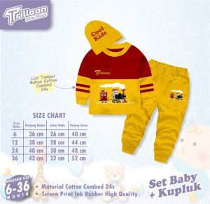 SETELAN BAYI TRILLOON SETELAN BABY DAN KUPLUK BAHAN COTTON COMBAD PANJANG